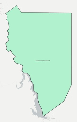 Zapata County TX school district boundaries map