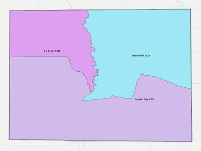 Zavala County TX townships and subdivisions map