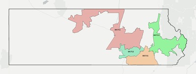Beaver County UT ZIP code boundaries map