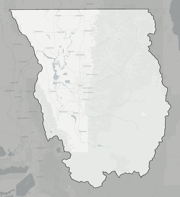 Cache County UT county basemap context