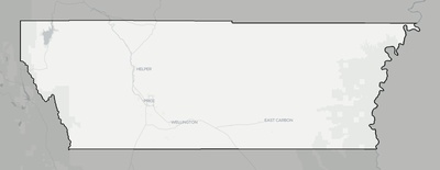 Carbon County UT county basemap context