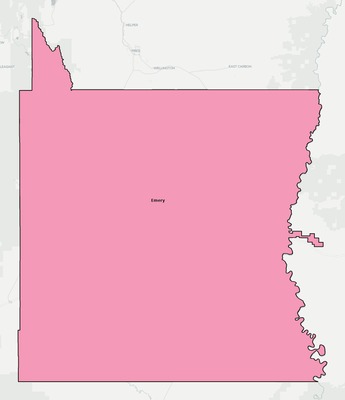 Emery County UT school district boundaries map