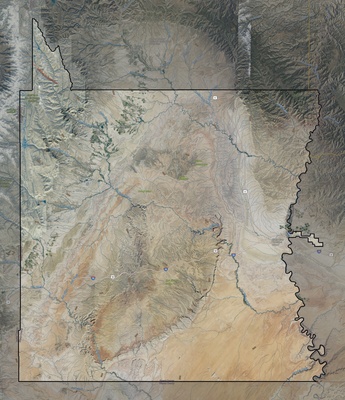 Emery County UT USGS imagery and topo map