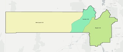 Juab County UT townships and subdivisions map