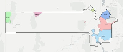 Juab County UT ZIP code boundaries map