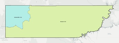 Kane County UT townships and subdivisions map