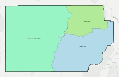 Millard County UT townships and subdivisions map