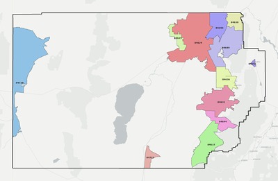 Millard County UT ZIP code boundaries map