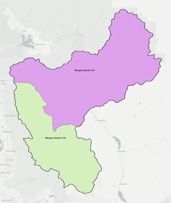 Morgan County UT townships and subdivisions map