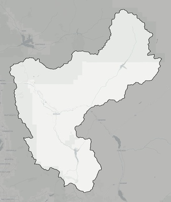 Morgan County UT county basemap context