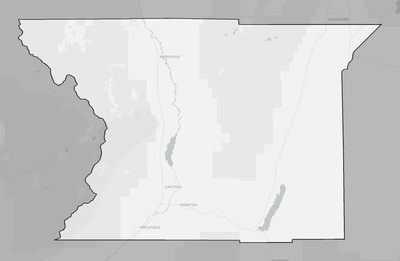 Piute County UT county basemap context