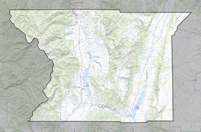 Piute County UT USGS topo map