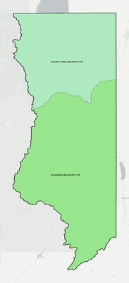 Rich County UT townships and subdivisions map