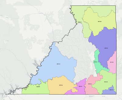 San Juan County UT ZIP code boundaries map