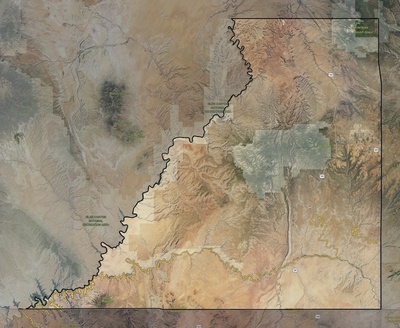 San Juan County UT USGS imagery and topo map