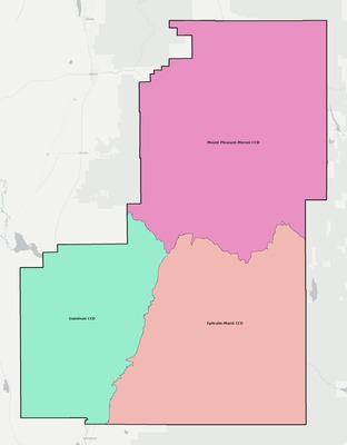 Sanpete County UT townships and subdivisions map