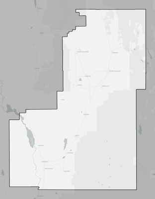 Sanpete County UT county basemap context