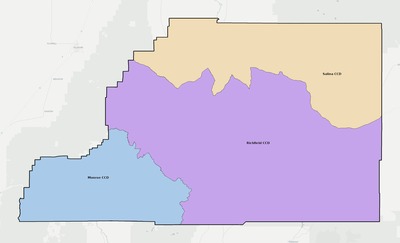 Sevier County UT townships and subdivisions map