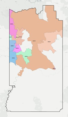 Uintah County UT ZIP code boundaries map