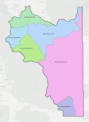 Wasatch County UT county subdivision map preview