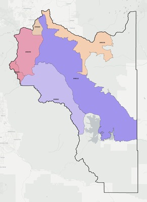 Wasatch County UT ZIP code boundaries map