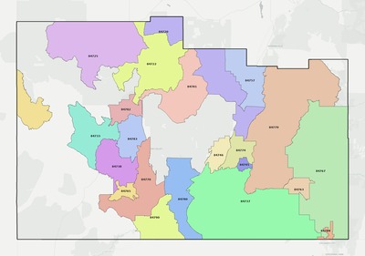 Washington County UT ZIP code map preview