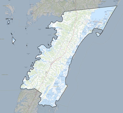 Accomack County VA USGS topo map