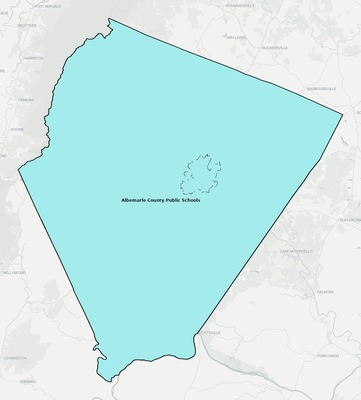 Albemarle County VA school district boundaries map