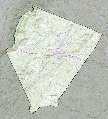 Albemarle County VA USGS topo map