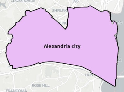Alexandria County VA townships and subdivisions map