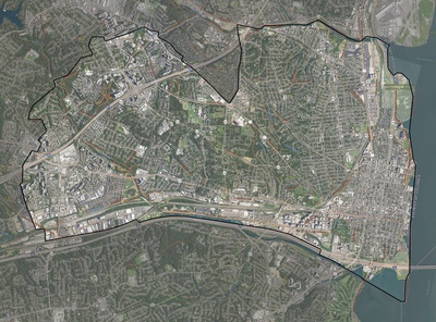 Alexandria County VA USGS imagery and topo map