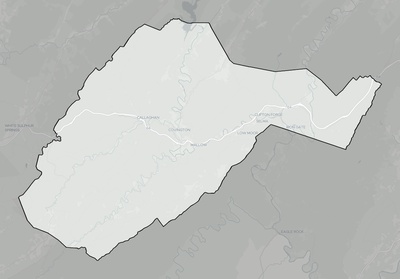 Alleghany County VA county basemap context