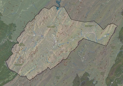 Alleghany County VA USGS imagery and topo map
