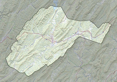 Alleghany County VA USGS topo map
