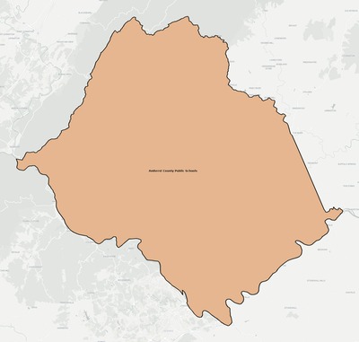 Amherst County VA school district boundaries map