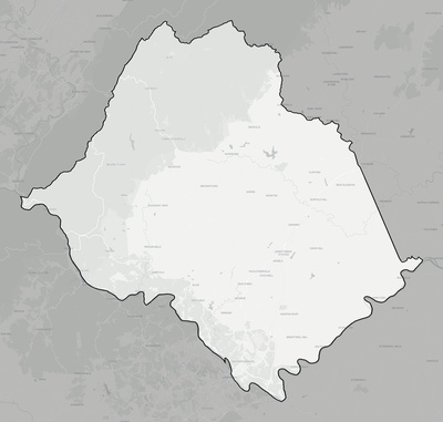 Amherst County VA county basemap context