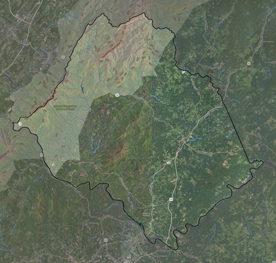 Amherst County VA USGS imagery and topo map