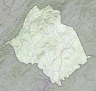 Amherst County VA USGS topo map