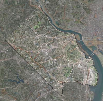 Arlington County VA USGS imagery and topo map