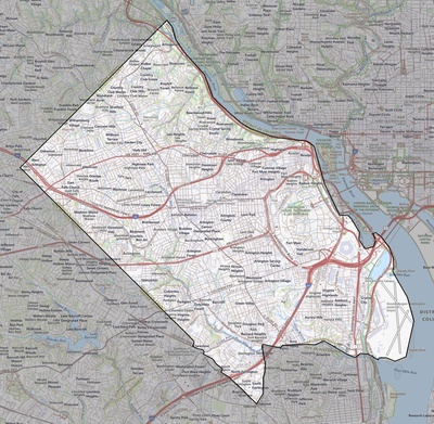 Arlington County VA USGS topo map