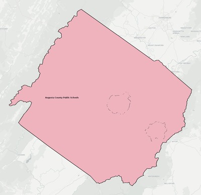 Augusta County VA school district boundaries map
