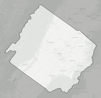 Augusta County VA county basemap context