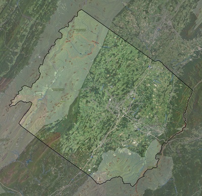 Augusta County VA USGS imagery and topo map