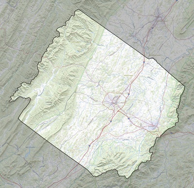 Augusta County VA USGS topo map