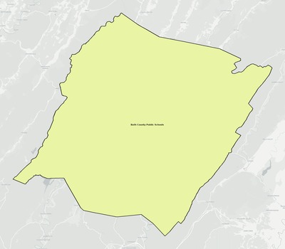 Bath County VA school district boundaries map