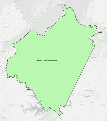Bedford County VA school district boundaries map