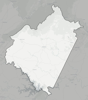 Bedford County VA county basemap context