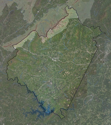 Bedford County VA USGS imagery and topo map