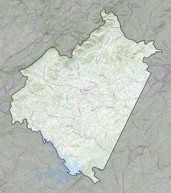 Bedford County VA USGS topo map