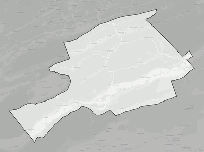 Bland County VA county basemap context